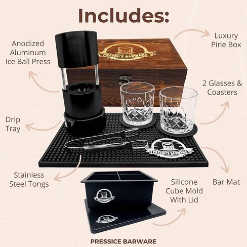 مجموعة Ice Press Kit - 2.3 "صانع كرات الجليد السريع - أمريكان مملوكة وتشغيلها - تشمل مكبس كرة الجليد والجليد - الألومنيوم من طراز الطائرات (سوداء) (أسود) in Saudi Arabia