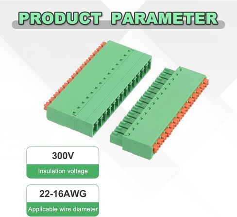 Meccanixity 1 مجموعة 14-Pin 3.81mm/0.15 "PITT PCB Mount Mount Terminal Block Conclats مستقيمة لا يوجد لحام 15EDGKN موصلات الذكور والإناث لصالح 22-16AWG in Kuwait