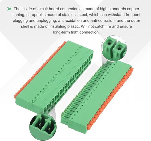 Meccanixity 1 مجموعة 14-Pin 3.81mm/0.15 "PITT PCB Mount Mount Terminal Block Conclats مستقيمة لا يوجد لحام 15EDGKN موصلات الذكور والإناث لصالح 22-16AWG in Kuwait