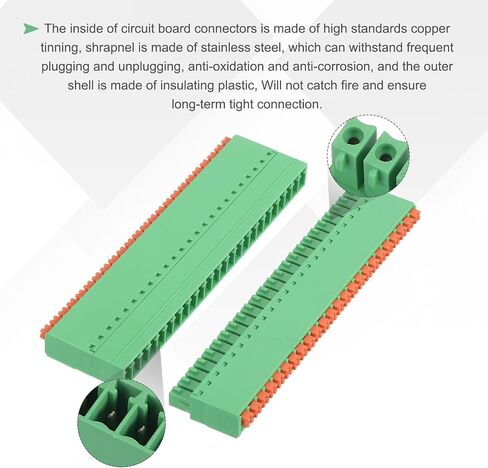 Meccanixity 1 مجموعة 14-Pin 3.81mm/0.15 "PITT PCB Mount Mount Terminal Block Conclats مستقيمة لا يوجد لحام 15EDGKN موصلات الذكور والإناث لصالح 22-16AWG in Kuwait