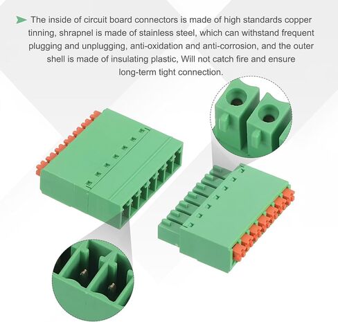 MECCANIXITY 1 Set 14-Pin 3.81mm/0.15" Pitch PCB Mount Screw Terminal Block Connectors Straight No Soldering 15EDGKN Male & Female Connectors Plug for 22-16AWG in Saudi Arabia