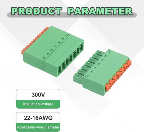 MECCANIXITY 1 Set 14-Pin 3.81mm/0.15" Pitch PCB Mount Screw Terminal Block Connectors Straight No Soldering 15EDGKN Male & Female Connectors Plug for 22-16AWG in Saudi Arabia