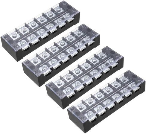 UXCELL 4 PCS 6 مواضع الصفوف المزدوجة 600V 45A حاجز الكابل كتلة محطة TB-4506L in Saudi Arabia