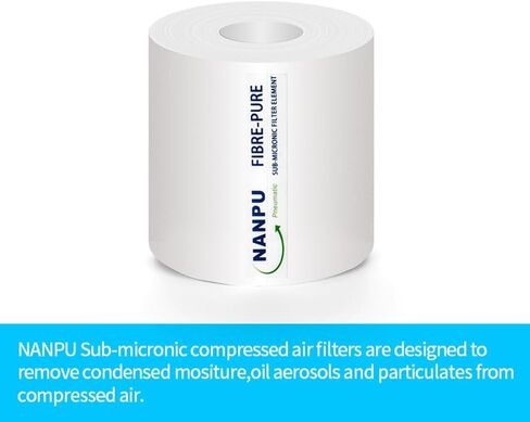 NANPU 1/2" NPT Sub-Micronic Compressed Air Filter Kit – 0.01 Micron Filtration for Spray Guns, Air Tools & CNC – Industrial Moisture & Oil Removal, 100 CFM in Saudi Arabia