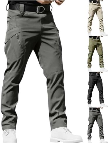 Cargo Pants for Men Relaxed Fit Stretch Waterproof Work Pant Outdoor Joggers Hiking Sweatpants with Multi Pockets in Saudi Arabia