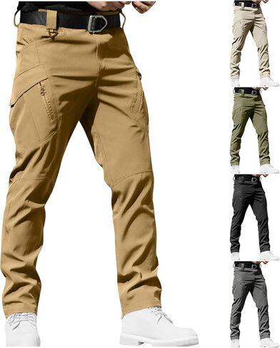 Cargo Pants for Men Relaxed Fit Stretch Waterproof Work Pant Outdoor Joggers Hiking Sweatpants with Multi Pockets in Saudi Arabia