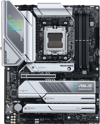 ASUS X870 MAX Gaming WIFI7 AMD AM5 ATX Motherboard, 12+2+1 80A DrMOS, DDR5, PCIe 5.0 x16 Q-Release, 3X M.2, Wi-Fi 7 Q-Antenna, 2.5Gb LAN, USB4® Type-C®, USB-C® 20Gbps, BIOS Flashback™, Aura Sync in Saudi Arabia