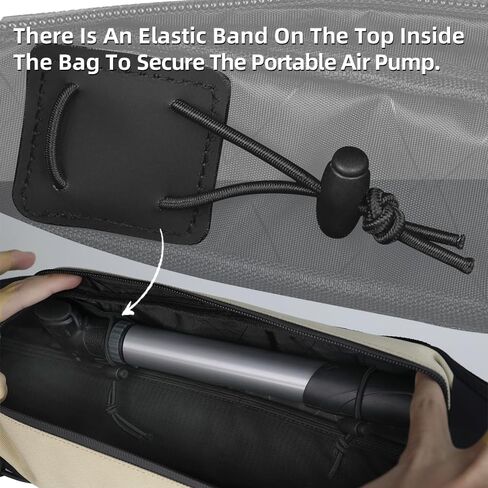 Rhinowalk Bike Frame Bag Waterproof, Top Tube Bicycle Bag with Side Compartments, Pump Holder, and Hidden Cable Port, (2.7L, Black) in Saudi Arabia