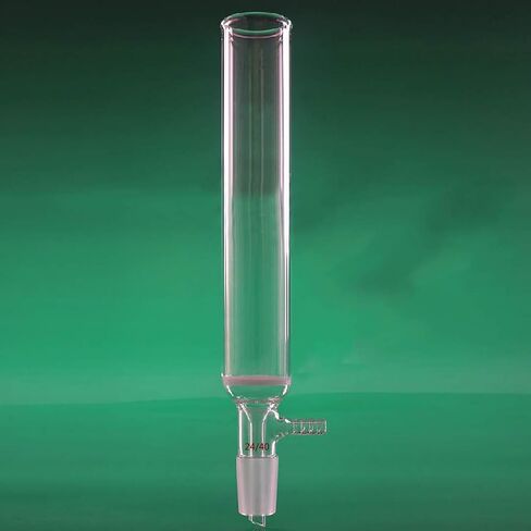 CKJ-2020 Glass 20mm O.D. 200mm Length Pressure Reducing Chromatography Column with G3 Sand Core Borosilicate Glass Column in Kuwait