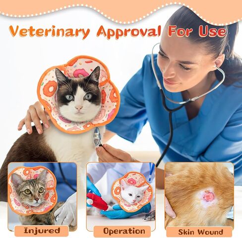 Cat Cone Collar Soft for Wound Healing, Foldable Neck Recovery Cone Anti Licking, Small Adjustable Surgery Cat Head Cone Alternative for Kittens(Size: S) in Saudi Arabia