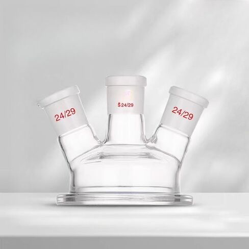 100/150mm Flange 3-Neck Glass Reactor Lid for 24/29 Joint - Lab Glassware for Reaction Flask Vessel(C) in Saudi Arabia
