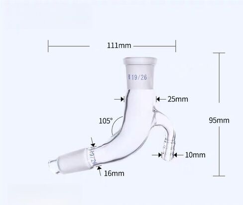 19/26 24/29 Glass Adapter Vacuum Take Off with Hose Connector Tube - Lab Supplies for and Science Experiments(24 29) in Saudi Arabia