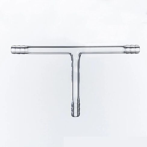 1Pc Lab Glass T Shape Connector Tube Pipe - 9mm Pagoda Mouth Diameter for Laboratory Use in Saudi Arabia