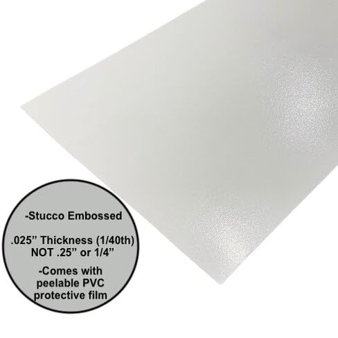 48" x 96" White Stucco Embossed Aluminum Sheet .025" (1/40th) - for Trailers, Garages, Workshop, Projects in Saudi Arabia
