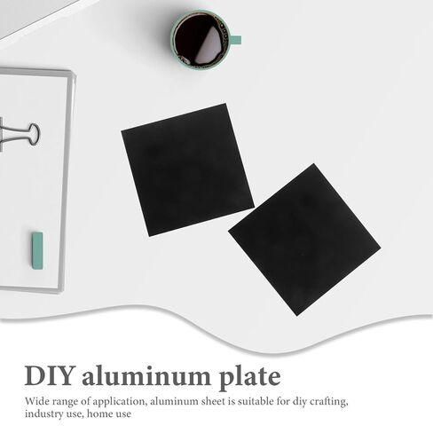 5pcs فراغات الألومنيوم المختلطة ، 3.93 × 3.93x0.02 في ورقة صناعية فارغة من الألومنيوم الأسود ، الورقة المعدنية الرقيقة من لوحة الإشارة للنقش ، المصنوعة يدويًا ، ديي ، ديكور المنزل in Kuwait