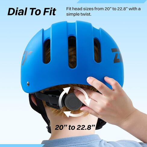 ZIFFY Kids/Toddler Bike Helmet, Adjustable, Lightweight, Safety Certified Scooter Helmet for Boys & Girls with Washable Inner Lining, 2 Sizes, 4 Colors – Fits Toddlers to Youth in Kuwait