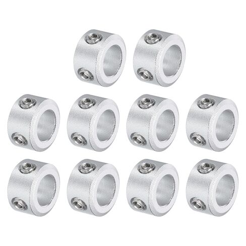 Uxcell 10pcs مجموعة يطوق المسمار 8 ملم ، أطواق رمح الألومنيوم ، 14 ملم OD وسمك 8 مم ، طوق المسمار المسمار ، الياقات التوقف لدليل عمود القضيب الخطي in Saudi Arabia