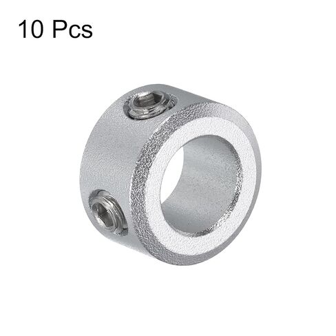 Uxcell 10pcs مجموعة يطوق المسمار 8 ملم ، أطواق رمح الألومنيوم ، 14 ملم OD وسمك 8 مم ، طوق المسمار المسمار ، الياقات التوقف لدليل عمود القضيب الخطي in Saudi Arabia