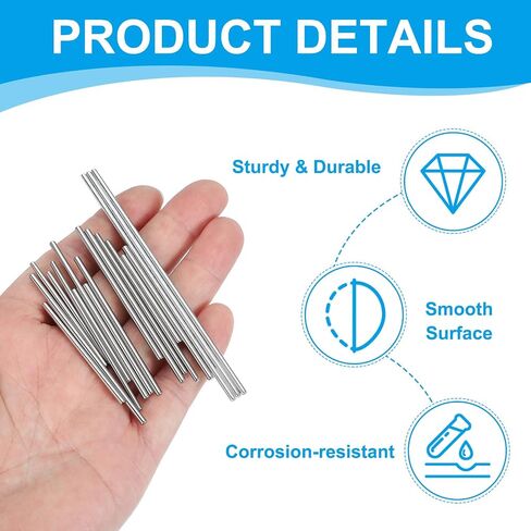 Patikil Round Metal Rod 2mm × 38 ملم ، 30 PCS الصلب الكربوني Round Rod Rod Bar Stock Stock Solid Soft Lats Miniature Axle RC Model in Saudi Arabia