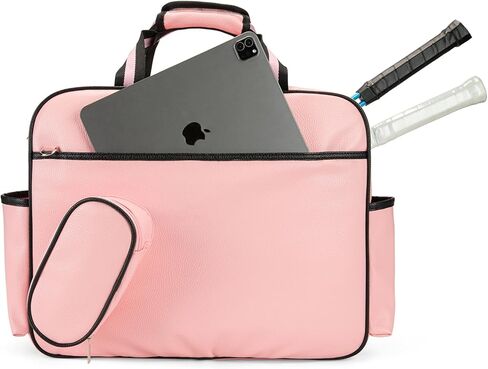 أكياس تنس جلدية تنس مضرب كيس نساء تنس حمل حقيبة PU Sport Handpag مقاومة للماء حقيبة الكتف الريشة خفيفة الوزن لضربتين مع أشرطة كتف قابلة للإزالة في الهواء الطلق in Kuwait