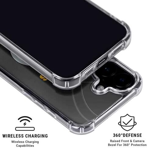 Skinit Clear Phone Case متوافق مع iPhone 16 Plus - تصميم NFL Pittsburgh Steelers المرخص رسميًا in Kuwait