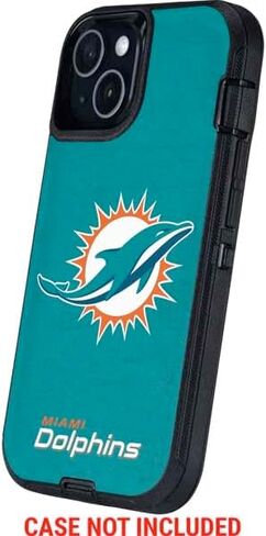 Skinit Decal Phone Skin Compatible with OtterBox Defender iPhone 13 - Officially Licensed NFL Miami Dolphins Distressed- Aqua Design in Saudi Arabia