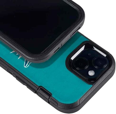 Skinit Decal Phone Skin Compatible with OtterBox Defender iPhone 13 - Officially Licensed NFL Miami Dolphins Distressed- Aqua Design in Saudi Arabia