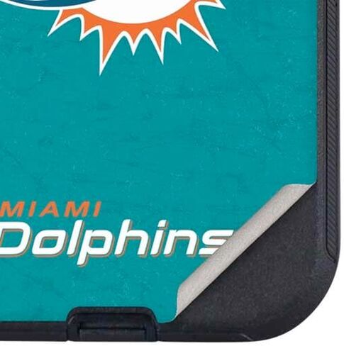 Skinit Decal Phone Skin Compatible with OtterBox Defender iPhone 13 - Officially Licensed NFL Miami Dolphins Distressed- Aqua Design in Saudi Arabia