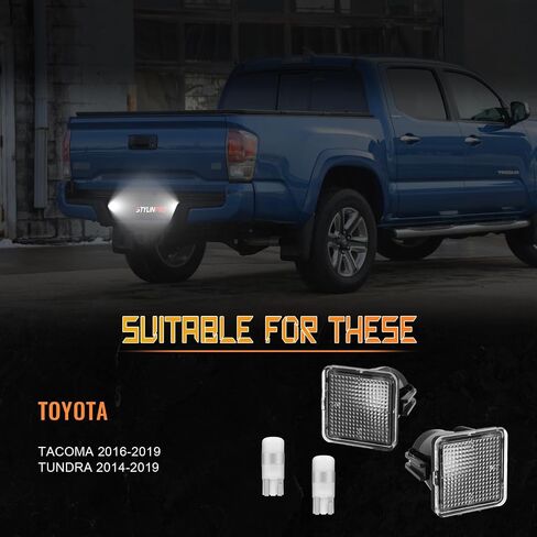 LED LED لوحة رخصة مصباح مصباح مصباح المصباح مع مقبس لعام 2005-2015 تويوتا تاكوما و 2000-2013 TUNDRA بيك آب ، مصباح العلامة الوفيرة الخطوة الخلفية 6000K ، حزمة 2 ، OEM# 81691-0C010 81271-0C010 in Kuwait