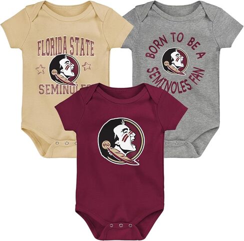 Outerstuff NCAA Teams Newborn Baby and Infant Born ليكونوا مجموعة قصيرة من الأكمام من 3 عبوات (0-18 م) in Kuwait
