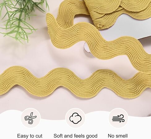 Rick Rack Trim ، 5 ياردة 20 ملم/0.8 بوصة مزج مزخرفة الشريط الشريط للخياطة/DIY الحرف/الملابس/الديكور ، Polyester Ric Rac Trim [White] in Kuwait