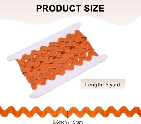 Rick Rack Trim ، 5 ياردة 20 ملم/0.8 بوصة مزج مزخرفة الشريط الشريط للخياطة/DIY الحرف/الملابس/الديكور ، Polyester Ric Rac Trim [White] in Kuwait