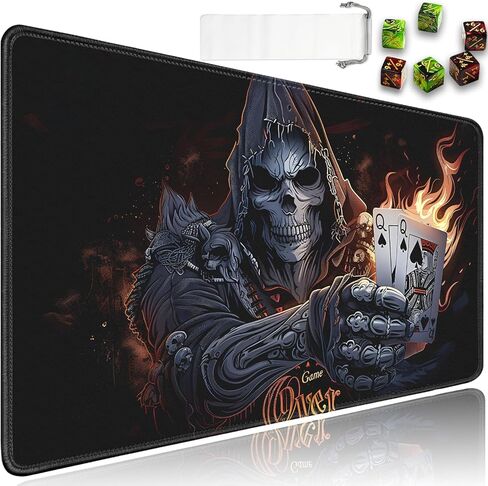 بالنسبة إلى MTG Playmat + Draphstring Travel Pouch + 6 Dice Counter ، من أجل لعبة Playmats لبطاقات تداول الطاولة أو لوحة الماوس ، ومطاط مضاد للانزلاق 24 × 14 ، و ANIME Warrior Girls for TCG Playmat (لا مع منطقة) in Kuwait