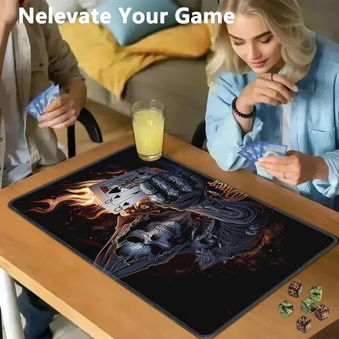بالنسبة إلى MTG Playmat + Draphstring Travel Pouch + 6 Dice Counter ، من أجل لعبة Playmats لبطاقات تداول الطاولة أو لوحة الماوس ، ومطاط مضاد للانزلاق 24 × 14 ، و ANIME Warrior Girls for TCG Playmat (لا مع منطقة) in Kuwait
