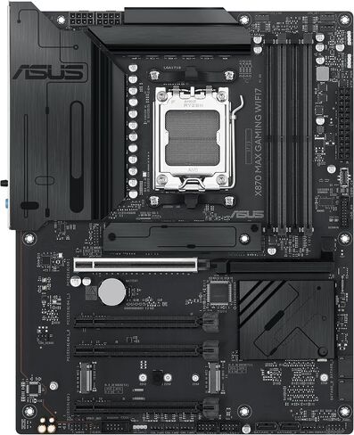 ASUS X870 MAX GAMING WIFI7 W AMD AM5 ATX Motherboard, 8-layer White PCB, 12+2+1 80A DrMOS, DDR5, PCIe 5.0 x16 Q-Release, 3x M.2, Wi-Fi 7 Q-Antenna, USB4® Type-C®, 2.5Gb LAN, BIOS FlashBack™, Aura Sync in Saudi Arabia