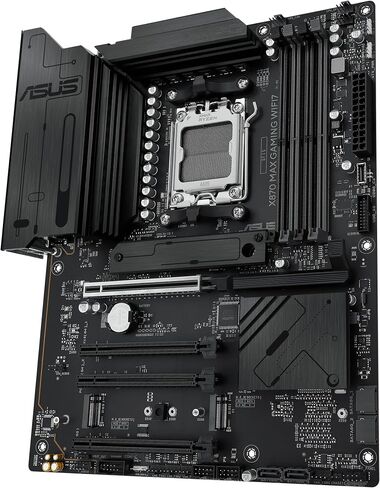 ASUS X870 MAX GAMING WIFI7 W AMD AM5 ATX Motherboard, 8-layer White PCB, 12+2+1 80A DrMOS, DDR5, PCIe 5.0 x16 Q-Release, 3x M.2, Wi-Fi 7 Q-Antenna, USB4® Type-C®, 2.5Gb LAN, BIOS FlashBack™, Aura Sync in Saudi Arabia
