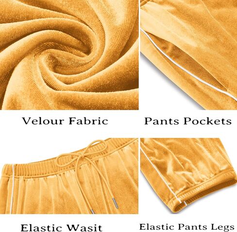 COOFANDY Mens Velour Tracksuits 2 Piece Set Outfits Zip Up Sweatsuits Velvet Jacket Pants Set in Saudi Arabia