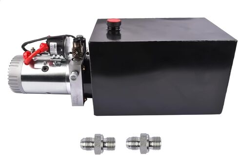 12V DC Single Acting Hydraulic Pump – 3.75 Gallon (15 Quart) Steel Hydraulic Power Unit for Dump Trailer, Dump Truck & Industrial Use Mixizap in Kuwait