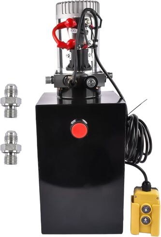 12V DC Single Acting Hydraulic Pump – 3.75 Gallon (15 Quart) Steel Hydraulic Power Unit for Dump Trailer, Dump Truck & Industrial Use Mixizap in Kuwait