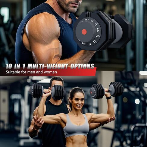 Adjustable Dumbbell Set of 2 Anti-Slip Handle 5 Different Free Weights Per Dumbbell for Men Women Home Workout Gym in Saudi Arabia