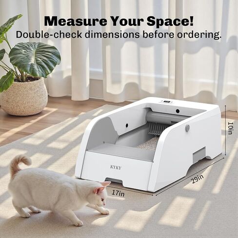 2 in 1 Self Cleaning Litter Box with APP Control, Open or Covered Canopy Design to Meet Cats' Varying Preferences, Large Automatic Cat Litter Box for Multiple Cats, Quiet, Odorless & Safe in Saudi Arabia
