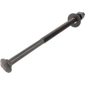 5/8 in. x 6 in. Black Carriage Bolt Kit Includes 12 Bolts, 12 Washers, and 12 Nuts, Ceramic Black Ruspert Coated for Exterior Use - 2X Rust Resistance of Galvanized by Makers Bolt in Saudi Arabia
