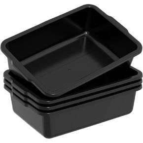 أحواض الحافلات التجارية ذات 4 عبوات ، صندوق حافلات تجاري بلاستيكي 23 لتر ، أسود in Kuwait