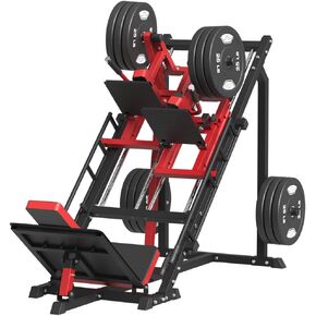 Spart 5-in-1 Leg Press Machine Hack Squat Machine ، جهاز الضغط على الساق ISO مع محمل خطي ، قرفصاء اختراق قابل للتعديل مع رفع العجل ، آلة تمرين الساق التجارية مع تخزين الوزن وتوتر النطاق in Kuwait
