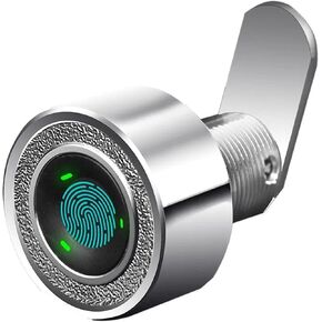 Keyless Mini Fingerprint Cabinet Drawer Strongbox Mailbox Lock File Cabinet Tool Cabinet Fingerprint Recognition Lock 1Pcs(H 32MM Red Bronze) in Saudi Arabia