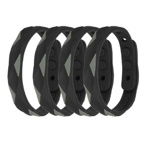 MECCANIXITY Anti Static Bracelet, 0.5"X9" Adjustable Anti Static Wristband Silicone Balance Energy Sport Bracelets for Eliminate Static, Black,Blue 4Pack in Kuwait