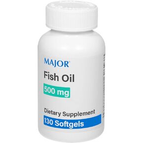 (3 Pack) Major Omega-3 Minis Fish Oil 500mg, 130 Ct (Pack of 3) in Kuwait