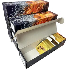 Trading Card Storage Box, Corrugated Cardboard Storage Box with dividers & labels for Football, Baseball, Basketball, Soccer, Hockey, Sports, Game Collection Organizer (1Pack-Football) in Kuwait