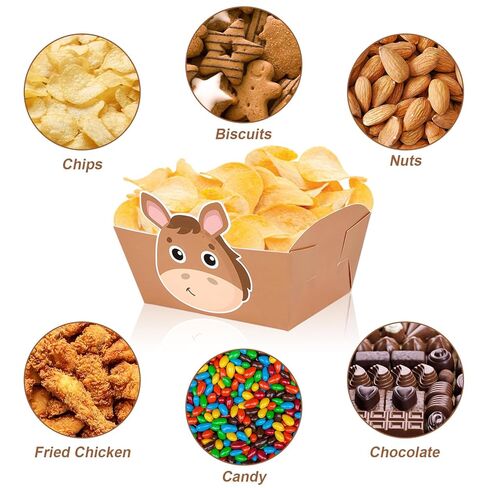 24 Pack Farm Animals Party Supplies Farm Disposable Paper Food Trays Animal Theme Birthday Parties Decorations Snack Bowl Serving Tray for Baby Shower Tableware Carnival Decor Favor in Saudi Arabia