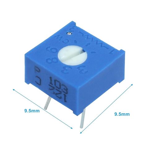 Hordion 12Pcs 10K Ohm Trim Potentiometer with Knob, Breadboard Trimmer Potentiomete for Arduino, Blue in Saudi Arabia